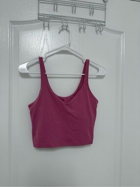 lululemon athletica Raspberry Scoop Neck Crop Tank